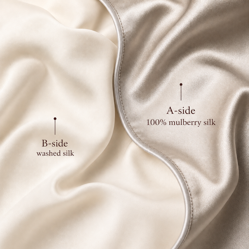 Mulberry Silk Pillowcase naturally temperature-regulating available in multiple colors