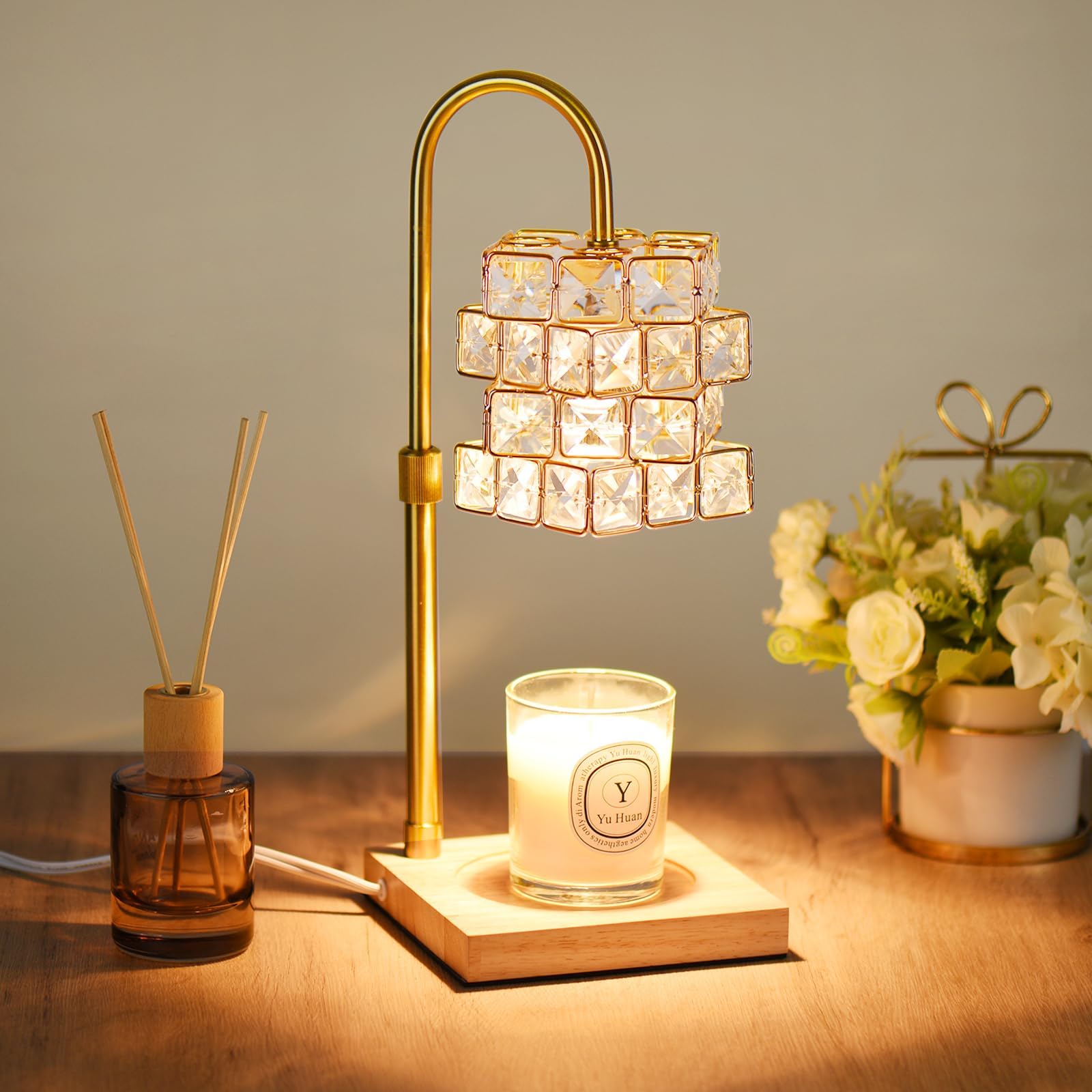 Crystal Cube Candle Warmer Lamp - Everyday Gems
