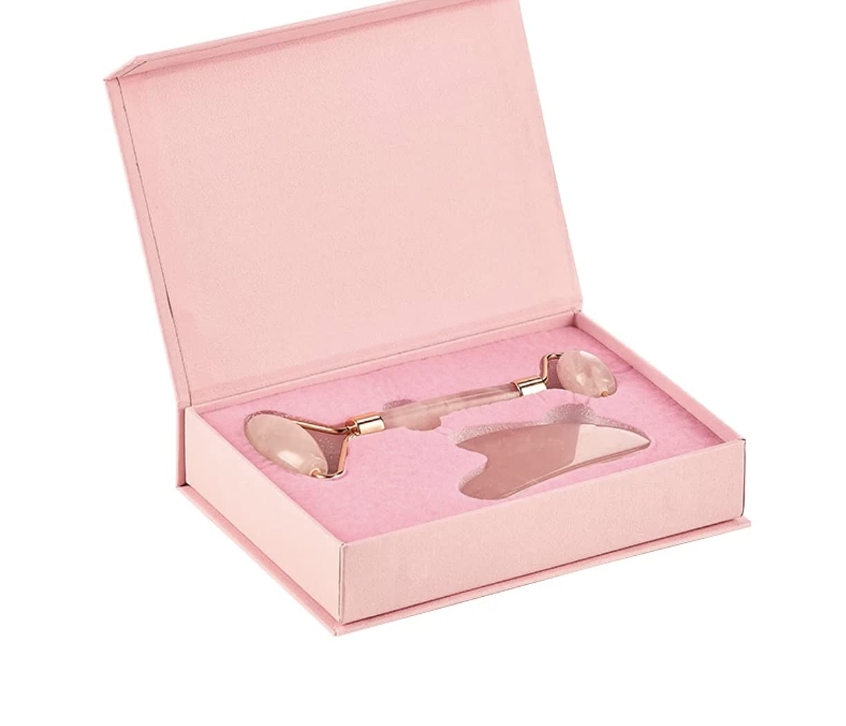 Rose Quartz Jade Roller & Gua Sha Set - Everyday Gems